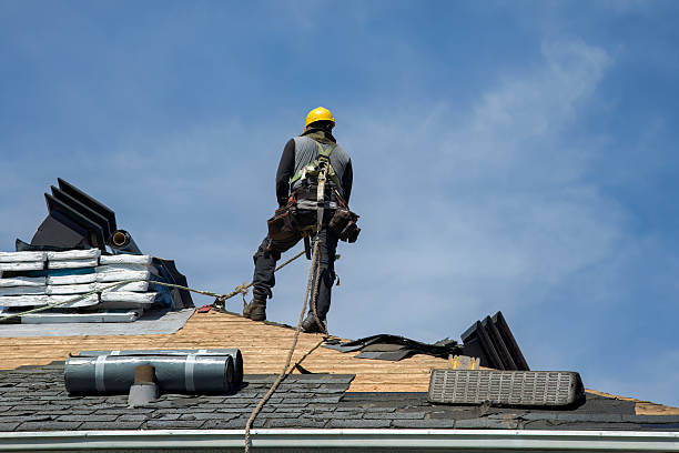 Professional Gutter Installation technician working in West Decatur, PA